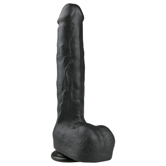 Easytoys - dildo med sugkopp och pung - stor svart 29,5 cm