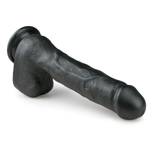 Easytoys - dildo med sugkopp och pung - stor svart 29,5 cm