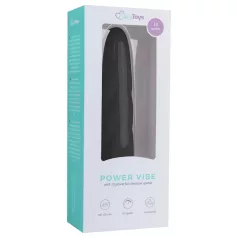 Easytoys - vibratorstav - spiralstruktur - silikon svart