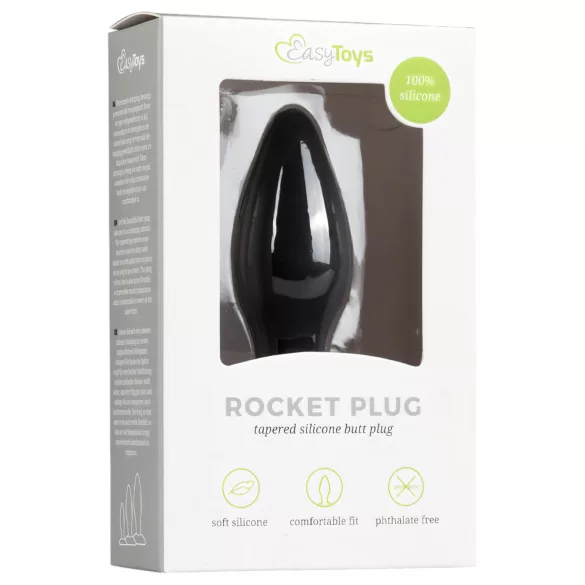 Easytoys - analplugg - liten - svart silikon