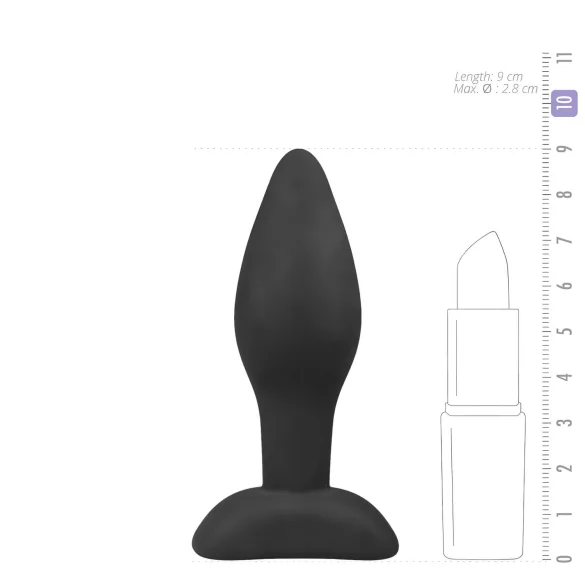 Easytoys - analplugg - liten - svart silikon