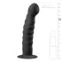 Easytoys - analdildo med sugkopp - ribbad - 14 cm - svart