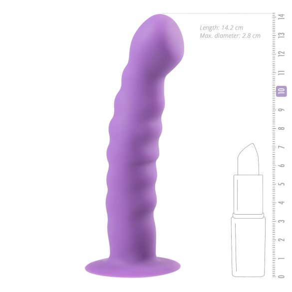 Easytoys - dildo med sugkopp - vågig - lila