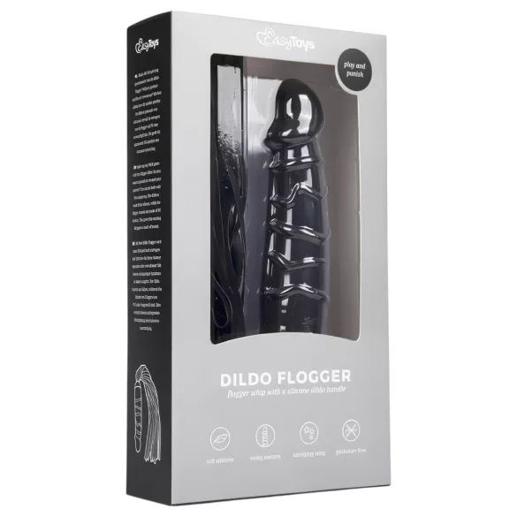 Easytoys - flogger och dildo - silikon svart