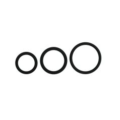 Easytoys - penisring set - 3-pack silikon svart