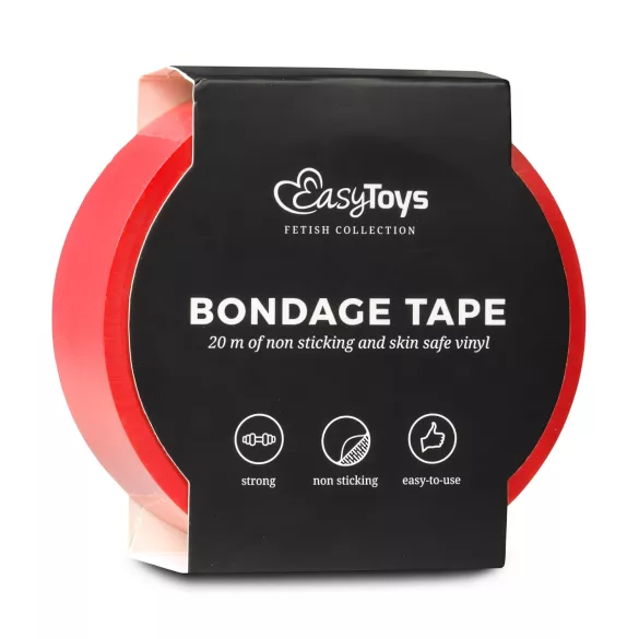 Easytoys - bondageband - självhäftande - röd 20m