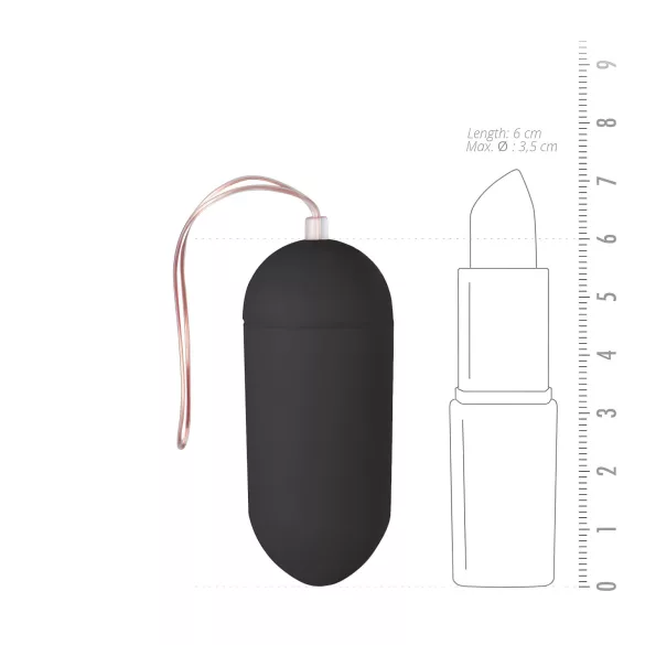 Easytoys - vibrerande ägg med fjärrkontroll - svart