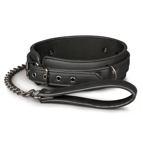 Easytoys - halsband med koppel - svart
