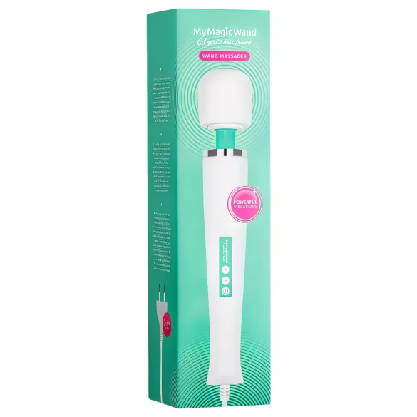 MyMagicWand - massagevibrator med stark motor - vit/turkos