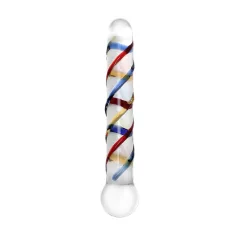 Rimba Rachella - dubbelglas dildo - transparent/färgad