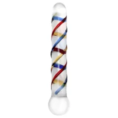 Rimba Rachella - dubbelglas dildo - transparent/färgad