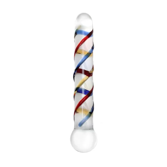 Rimba Rachella - dubbelglas dildo - transparent/färgad
