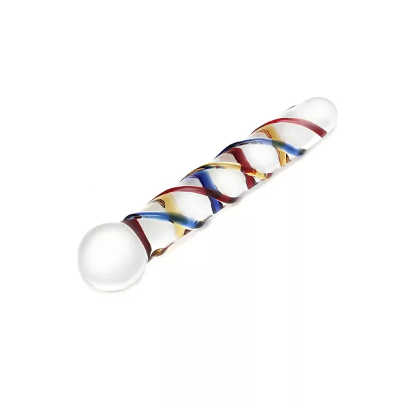 Rimba Rachella - dubbelglas dildo - transparent/färgad