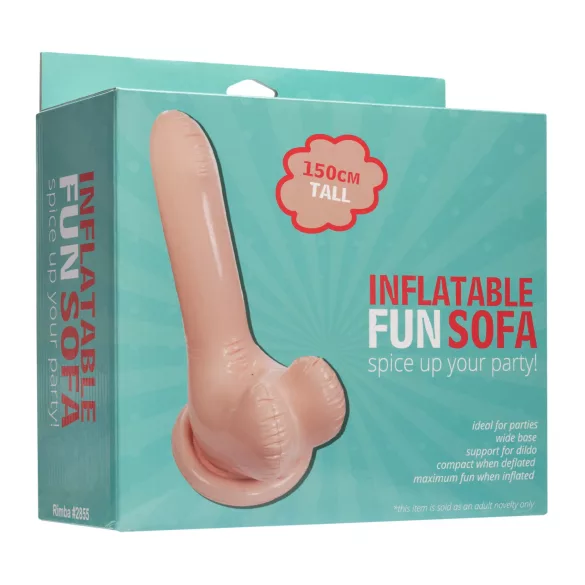 Inflatable Fun - uppblåsbar penissoffa - 66 cm