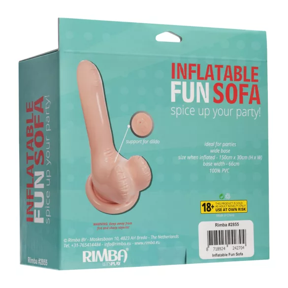Inflatable Fun - uppblåsbar penissoffa - 66 cm