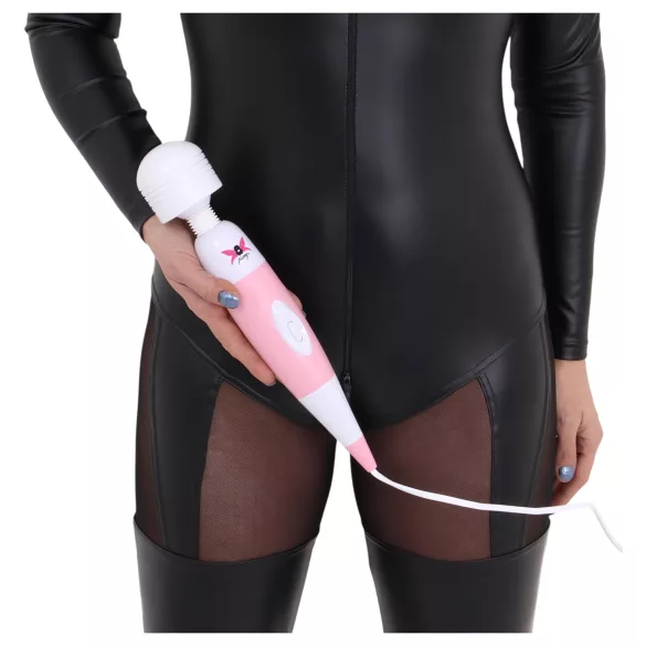 Pixey - sladdbunden massagevibrator (rosa)