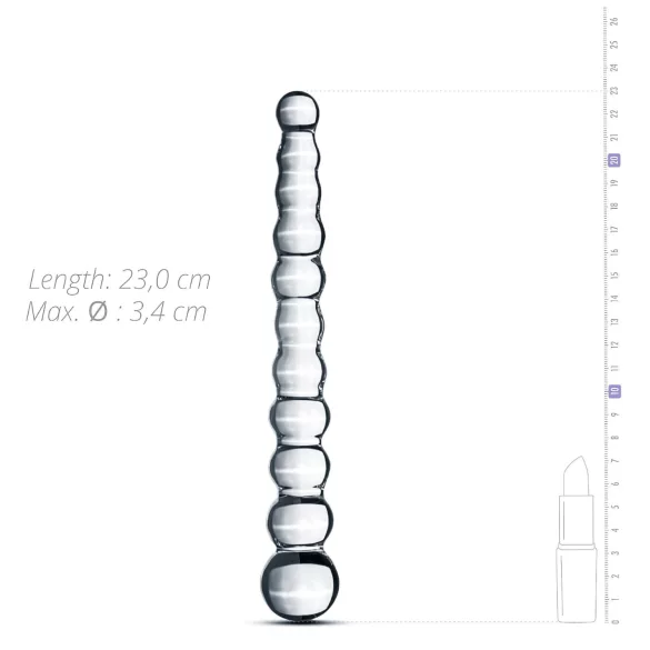 Gildo Glass No. 20 - glaspärldildo - transparent