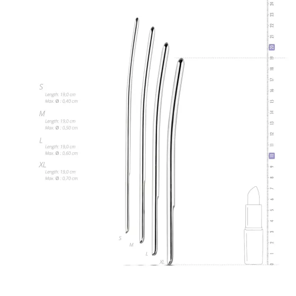 SINNER 175 - dilatorset i stål - 4 delar - för nybörjare