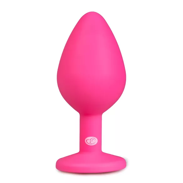 Easytoys Diamond - analplugg med vit sten - medium - rosa