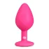 Easytoys Diamond - analplugg med vit sten - medium - rosa
