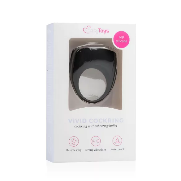 Easytoys - vibratorring för penis - svart
