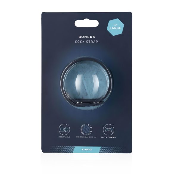 Boners - penisring - justerbar - silikon grå - L