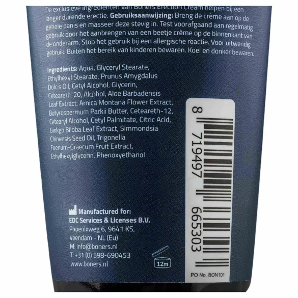 Boners - erektionskräm för män - stimulerande - 100 ml