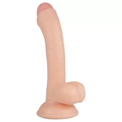   Real Fantasy Vince - dildo med pung och förhud - 19,5 cm - naturfärg