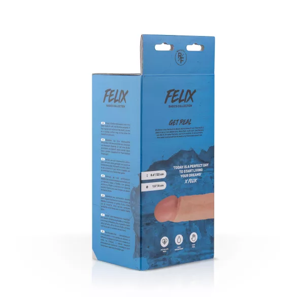 Real Fantasy Felix - dildo med pung - realistisk - 22 cm - naturfärg