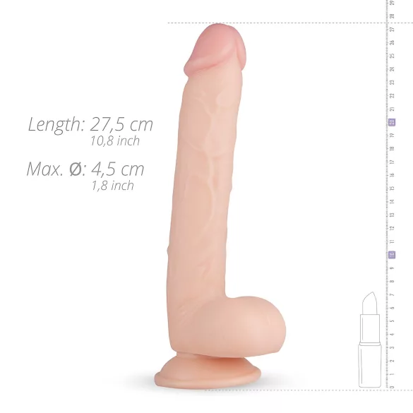 Real Fantasy Elvin - realistisk dildo med pung - 28cm - hudfärgad