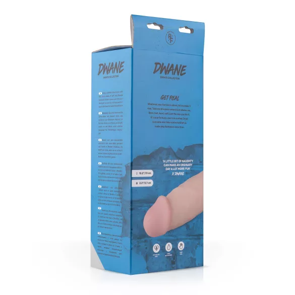 Real Fantasy Dwane - realistisk dildo med pung - 31cm - naturfärg