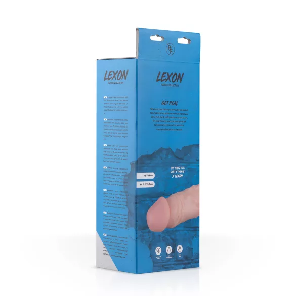 Real Fantasy Lexon - dildo med pung - realistisk - 33cm - natur