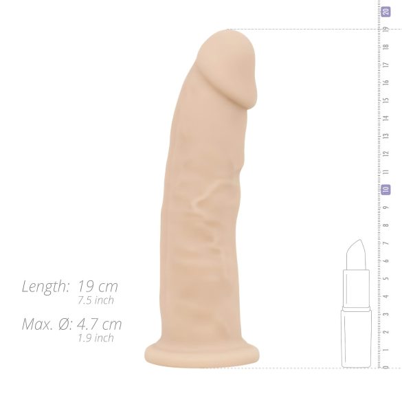 Real Fantasy Winston - dildo med sugkopp och vibrator - 19 cm - natur