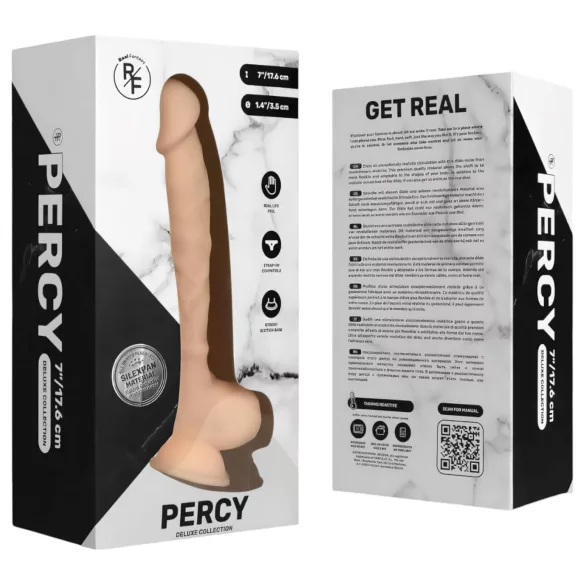 Real Fantasy Percy - realistisk dildo - 18cm - naturfärg