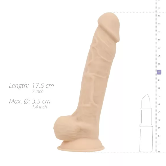 Real Fantasy Percy - realistisk dildo - 18cm - naturfärg