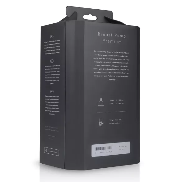 Saiz Premium - dubbel bröstpump - liten - genomskinlig/svart