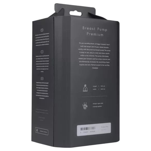 Saiz Premium - dubbel bröstpump - liten - genomskinlig/svart