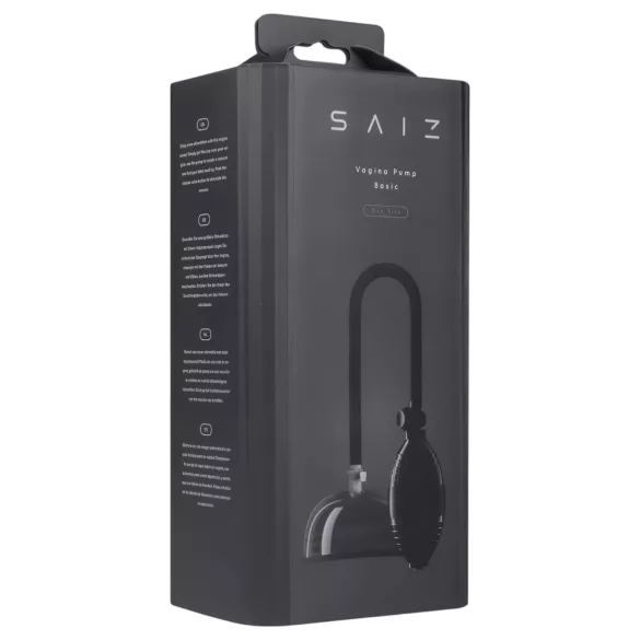 Saiz Basic - vaginapump - genomskinlig svart