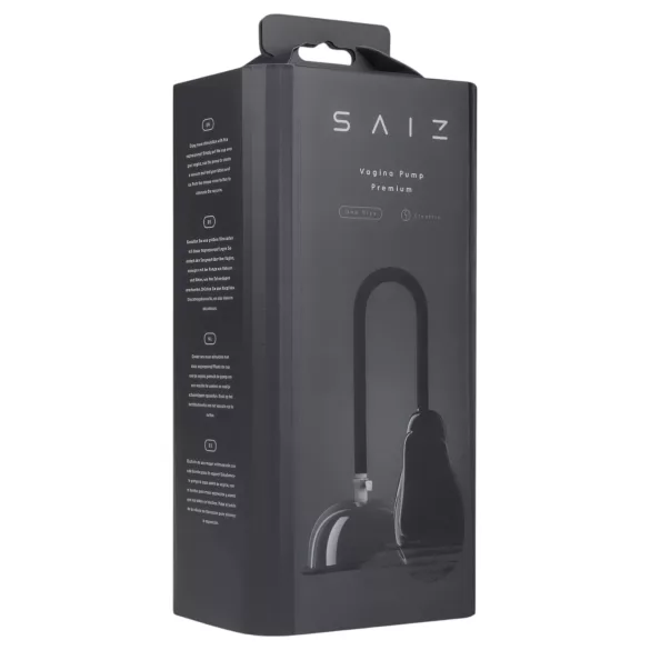 Saiz Premium - automatisk vaginapump - genomskinlig/svart
