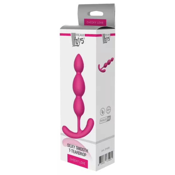 Cheeky Love - analplugg med pärlor för nybörjare (rosa)