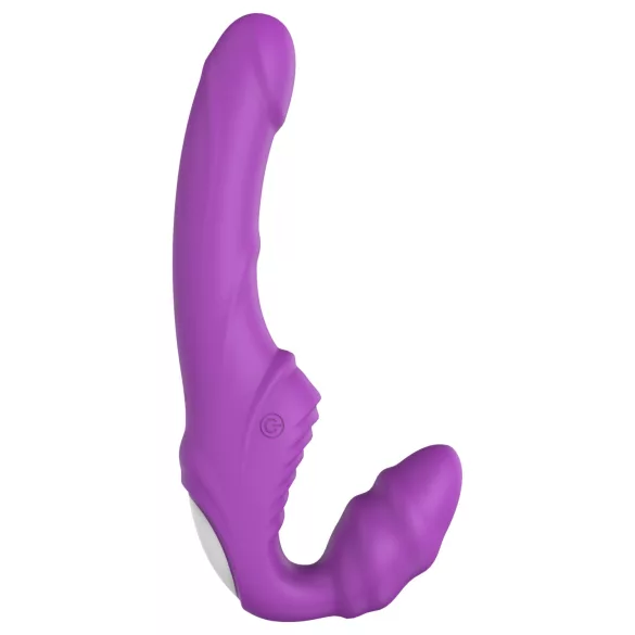 Dreamtoys Essentials - strapplös strap-on‑vibrator (lila)
