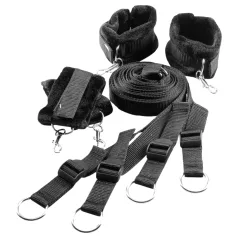 Dreamtoys Blaze - sängfäste bondage-set (svart)