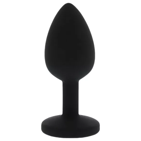All time Favorites - analplugg med lila sten - silikon - svart