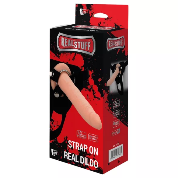 RealStuff - strap-on dildo - smal - naturfärg