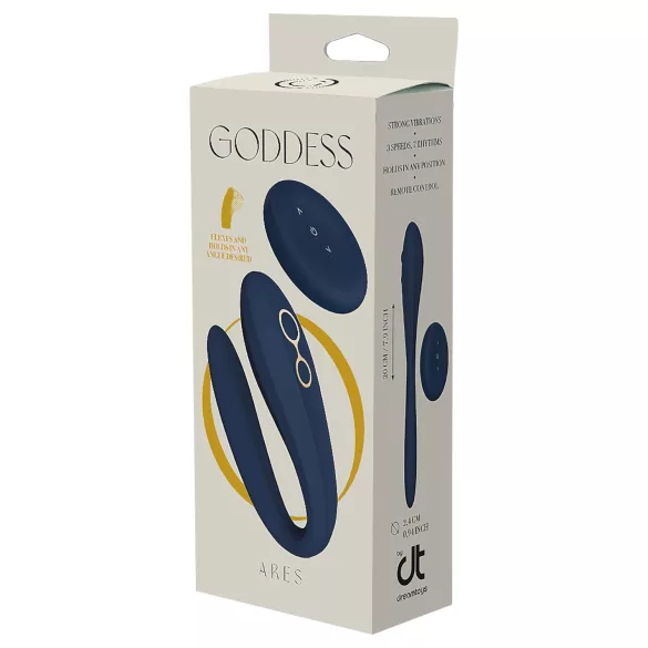 Goddess Ares - parvibrator böjbar - silikon blå