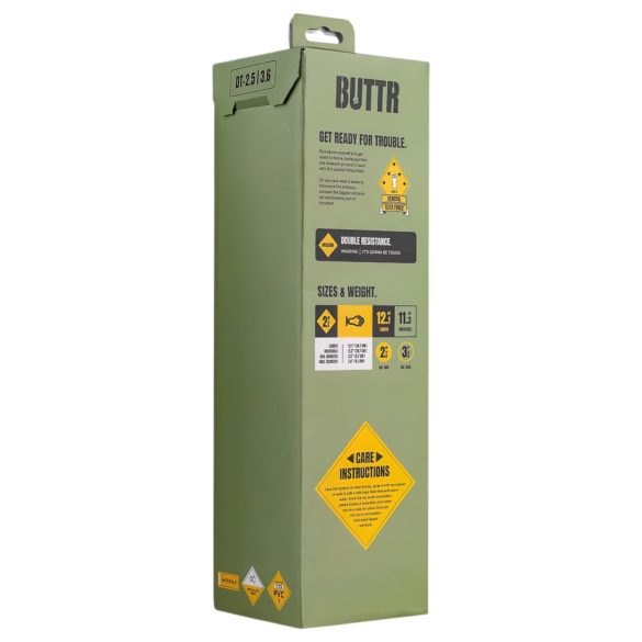 BUTTR - fistingdildo med sugkopp - dubbel - svart