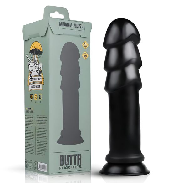 BUTTR Madbull Muzzl - dildo med sugkopp - svart