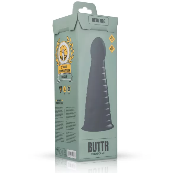 BUTTR Devil Dog - dildo med sugpropp - svart