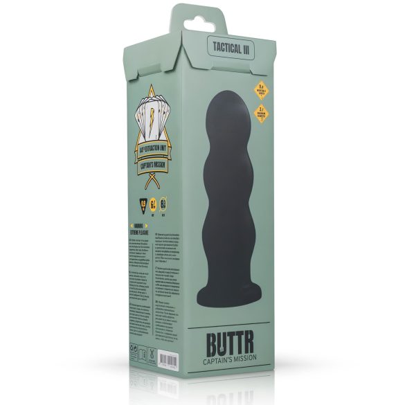 BUTTR Tactical III - dildo med sugkopp - svart