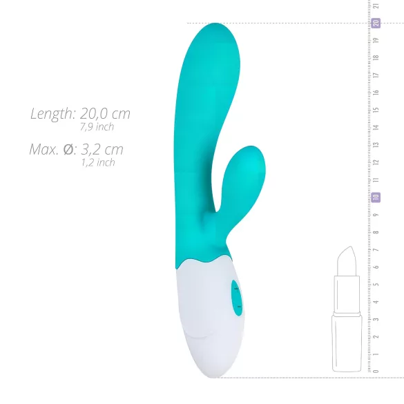 Good Vibes Only Blis Rabbit - rabbitvibrator med klitorisstimulator - turkos